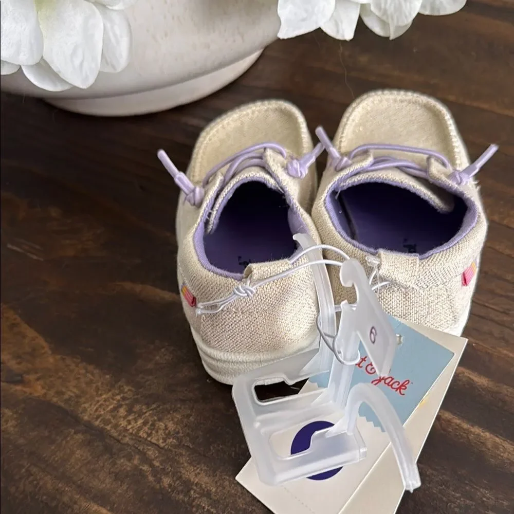 Kids Beige and Purple Shoes Cat & Jack Toddler 6